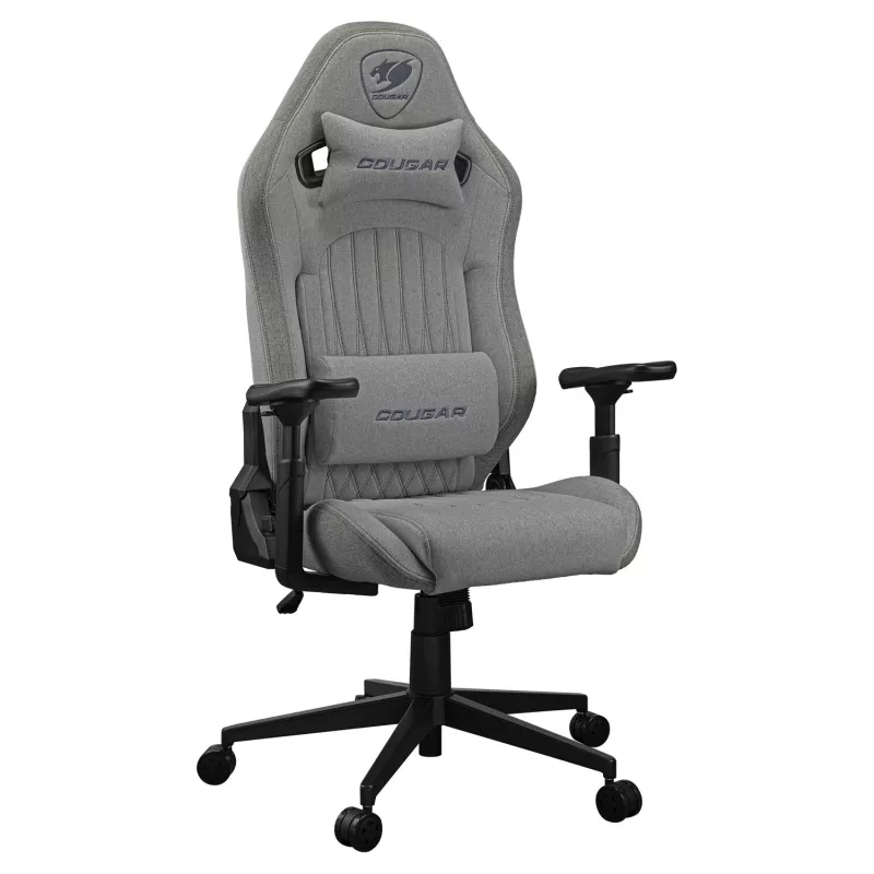Silla gaming universal Cougar CGR-EPF-ROA — gris/negro, peso máx. 120 kg, medidas 710×670×1250 mm
