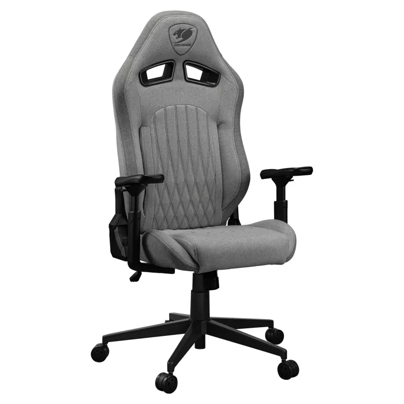 Silla gaming universal Cougar CGR-EPF-ROA — gris/negro, peso máx. 120 kg, medidas 710×670×1250 mm