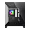 Caja de PC mini torre Cougar FV150 ARGB — negra, compatible con 2 ventiladores laterales de 120/140 mm, 1 de 120 mm trasero, HDD de 2,5 inch/3,5 inch, 285×435×365 mm