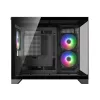 Caja de PC mini torre Cougar FV150 ARGB — negra, compatible con 2 ventiladores laterales de 120/140 mm, 1 de 120 mm trasero, HDD de 2,5 inch/3,5 inch, 285×435×365 mm