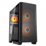 Caja de PC semitorre Cougar Airface FLO ARGB, negra — compatible con 2 ventiladores frontales de 180 mm, 1 trasero de 120 mm, unidades de 2,5