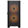 Caja de PC semitorre Cougar Airface FLO ARGB, negra — compatible con 2 ventiladores frontales de 180 mm, 1 trasero de 120 mm, unidades de 2,5