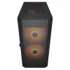 Caja de PC semitorre Cougar Airface FLO ARGB, negra — compatible con 2 ventiladores frontales de 180 mm, 1 trasero de 120 mm, unidades de 2,5