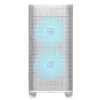 Caja de PC semitorre COUGAR Airface FLO ARGB blanca — 2 ventiladores frontales de 180 mm, 1 trasero de 120 mm, compatible con HDD de 2,5
