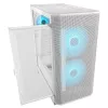 Caja de PC semitorre COUGAR Airface FLO ARGB blanca — 2 ventiladores frontales de 180 mm, 1 trasero de 120 mm, compatible con HDD de 2,5