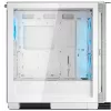Caja de PC semitorre COUGAR Airface FLO ARGB blanca — 2 ventiladores frontales de 180 mm, 1 trasero de 120 mm, compatible con HDD de 2,5