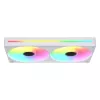 Ventilador frontal COUGAR Unity240-FB de 120 mm ARGB PWM (marco individual, 700–2500 rpm, FDB, 5,4 mmH2O, blanco)