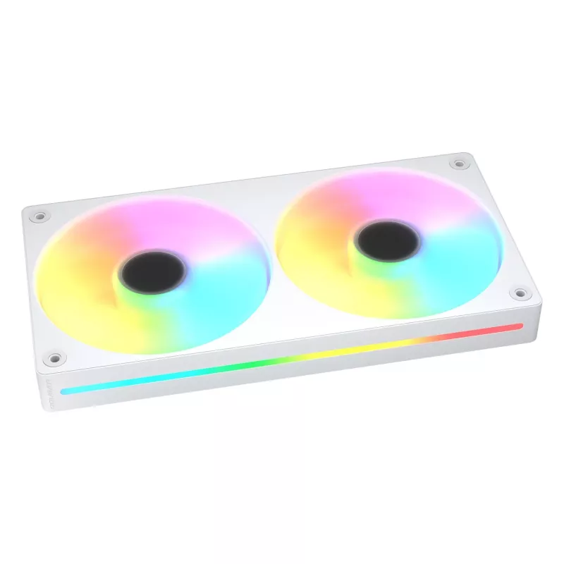 Ventilador frontal COUGAR Unity240-FB de 120 mm ARGB PWM (marco individual, 700–2500 rpm, FDB, 5,4 mmH2O, blanco)