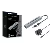 Conceptronic HUBBIES20GP Hub USB 3.0 de 7 puertos con fuente de alimentación, 5Gbps, USB-C x 3, USB-A x 4