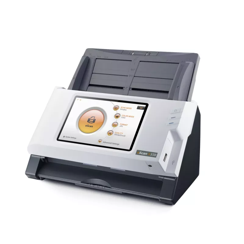 Escáner ADF Plustek eScan A350 Essential 600 x 600 DPI A4 negro, blanco