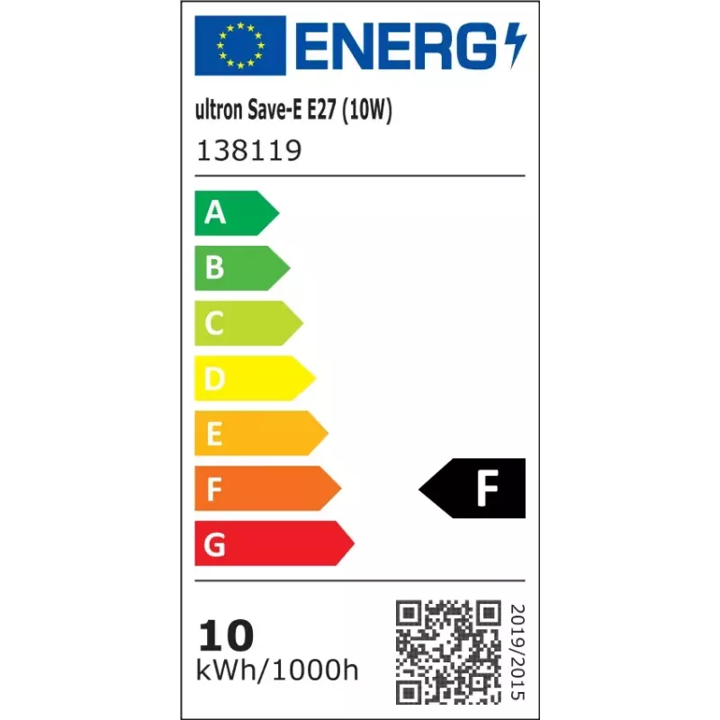Lámpara de bajo consumo Ultron 138119 10 W E27 3000 K