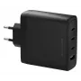 dbramante1928 re-charge IT cargador de pared EU — 3× USB-C (140 W en total) + 1× USB-A, interior, AC, negro