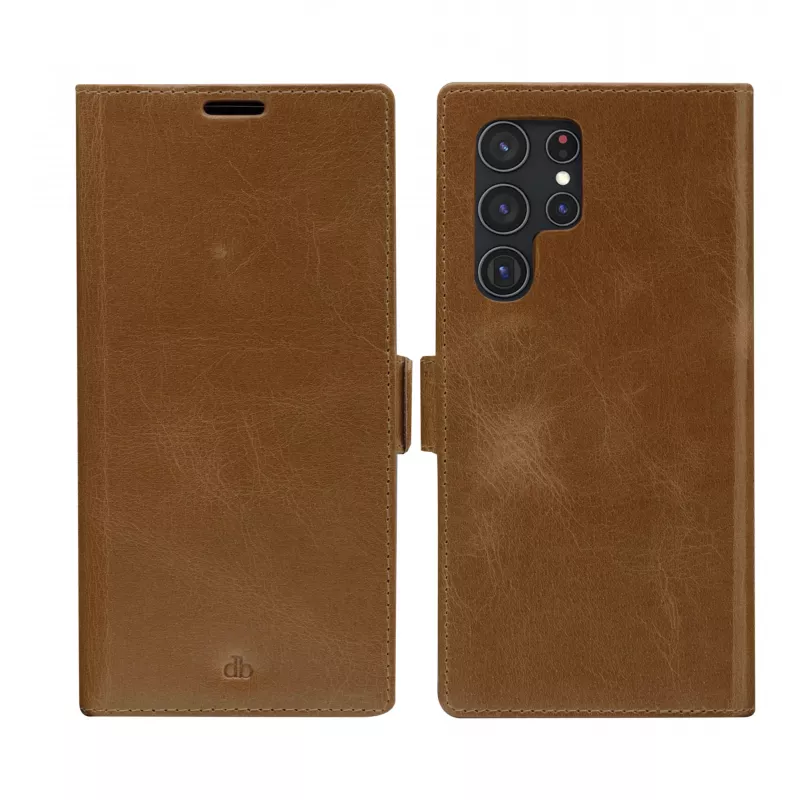 Funda tipo folio dbramante1928 Lynge para Samsung Galaxy S22 Ultra, tan, compatible con pantallas de hasta 17,3 cm (6,8