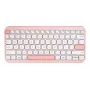 Teclado inalámbrico ASUS Marshmallow KW100 75% Bluetooth — QWERTZ alemán, interruptores de tijera, rosa