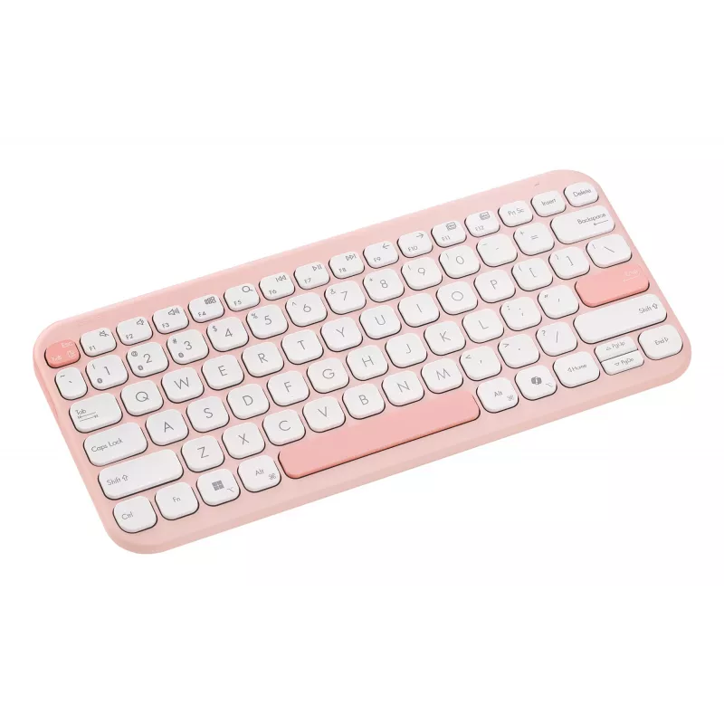 Teclado inalámbrico ASUS Marshmallow KW100 75% Bluetooth — QWERTZ alemán, interruptores de tijera, rosa