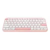 Teclado inalámbrico ASUS Marshmallow KW100 75% Bluetooth — QWERTZ alemán, interruptores de tijera, rosa