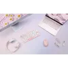 Teclado inalámbrico ASUS Marshmallow KW100 75% Bluetooth — QWERTZ alemán, interruptores de tijera, rosa