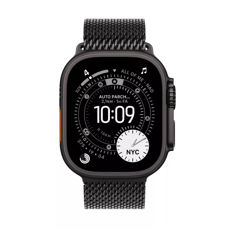 Smartwatch Apple Watch Ultra 3 GPS + Cellular 49mm carcasa Black Titanium con Black Titanium Milanese Loop (Small)
