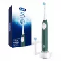 Cepillo de dientes eléctrico BRAUN iO2 — cepillo de dientes recargable para adultos, 3 modos, sensor de presión, 2 cabezales de cepillo, Forest Green