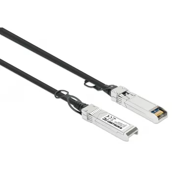 Intellinet Cable Twinax Direct Attach Copper SFP+ 10G pasivo de 5 m 24AWG compatible con MSA SFP-H10GB-CU4M
