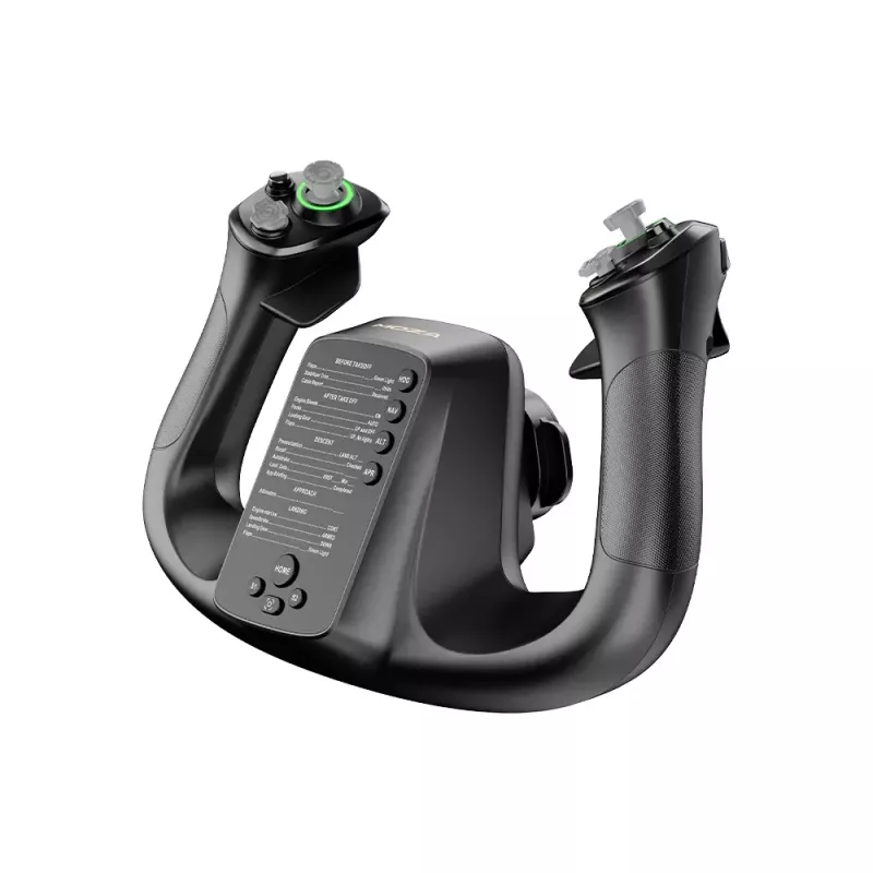 Base de vuelo MOZA MFY YOKE — base de vuelo negra de ABS y acero aleado, 142,5×202×313 mm