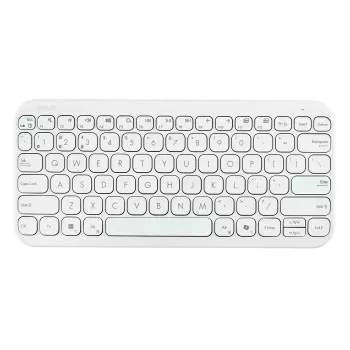 Teclado Bluetooth inalámbrico ASUS KW100 Marshmallow – layout 75 %, QWERTZ, interruptores de tijera, blanco