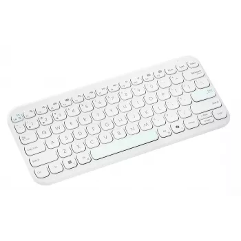 Teclado Bluetooth inalámbrico ASUS KW100 Marshmallow – layout 75 %, QWERTZ, interruptores de tijera, blanco
