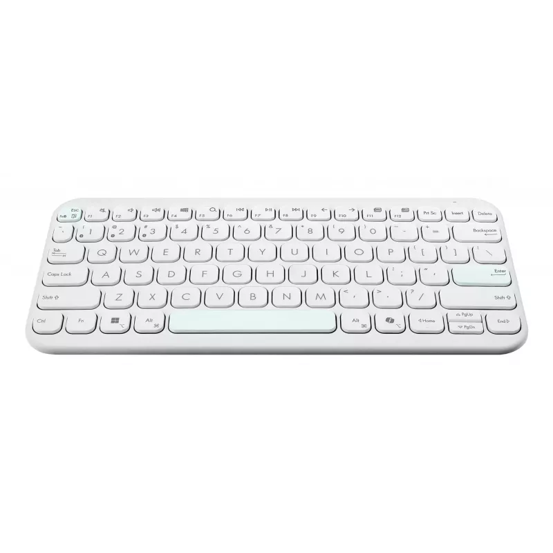 Teclado Bluetooth inalámbrico ASUS KW100 Marshmallow – layout 75 %, QWERTZ, interruptores de tijera, blanco