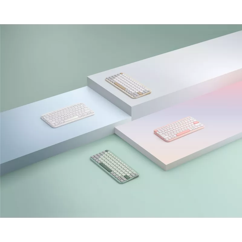 Teclado Bluetooth inalámbrico ASUS KW100 Marshmallow – layout 75 %, QWERTZ, interruptores de tijera, blanco