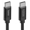 Cable USB Hama Fabric USB 2.0 1,5 m USB C negro
