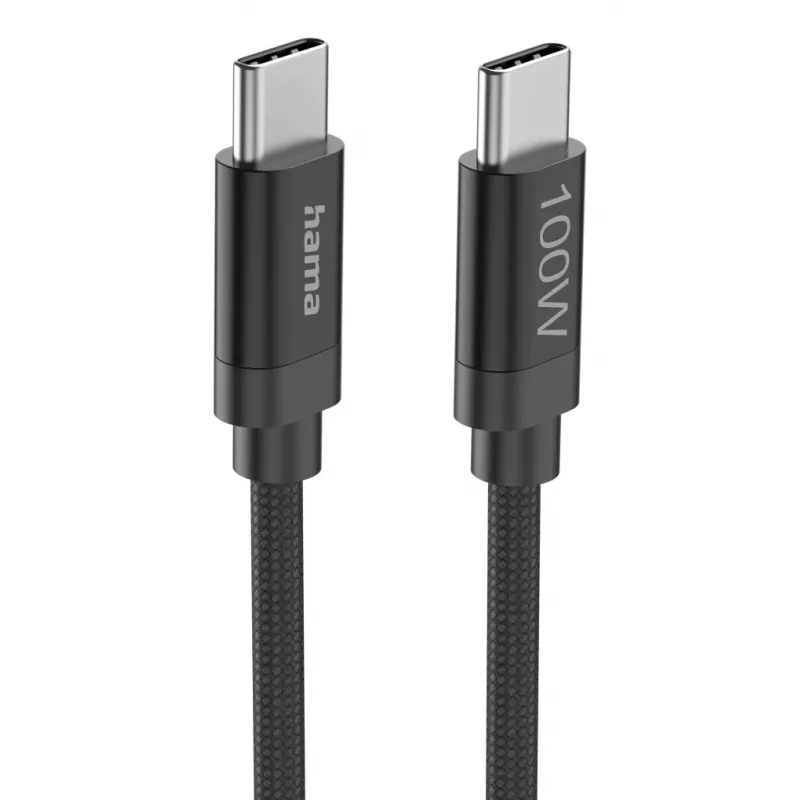 Cable USB Hama Fabric USB 2.0 3 m USB C negro