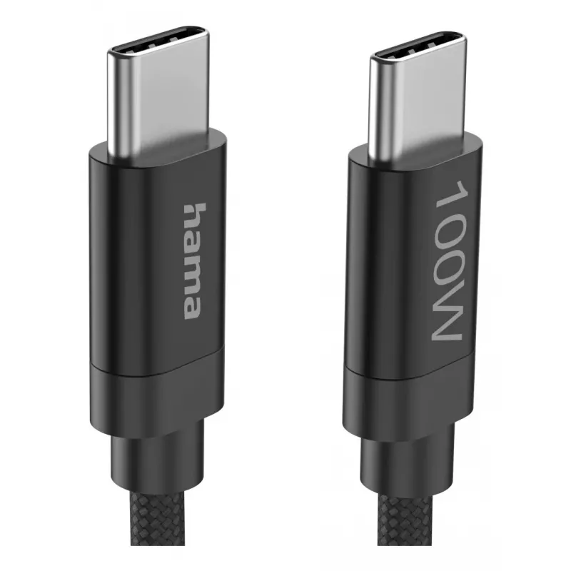 Cable USB Hama Fabric USB 2.0 3 m USB C negro