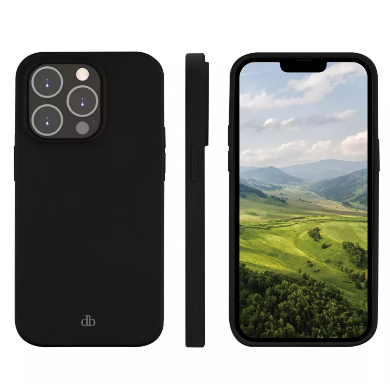 dbramante1928 Costa Rica funda trasera para iPhone 14 Pro, silicona, Night Black