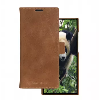 Funda tipo folio para móvil dbramante1928 Lynge para Samsung Galaxy S23 Ultra, tan, 3 compartimentos para tarjetas, compatible con pantalla de 17,3 cm (6,8