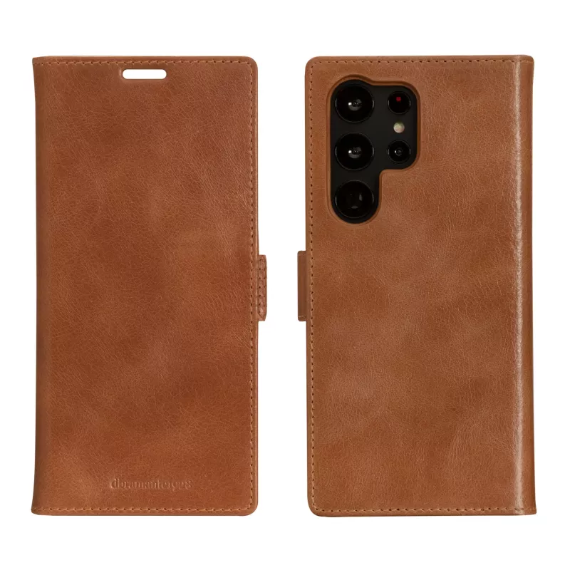 Funda tipo folio para móvil dbramante1928 Lynge para Samsung Galaxy S23 Ultra, tan, 3 compartimentos para tarjetas, compatible con pantalla de 17,3 cm (6,8
