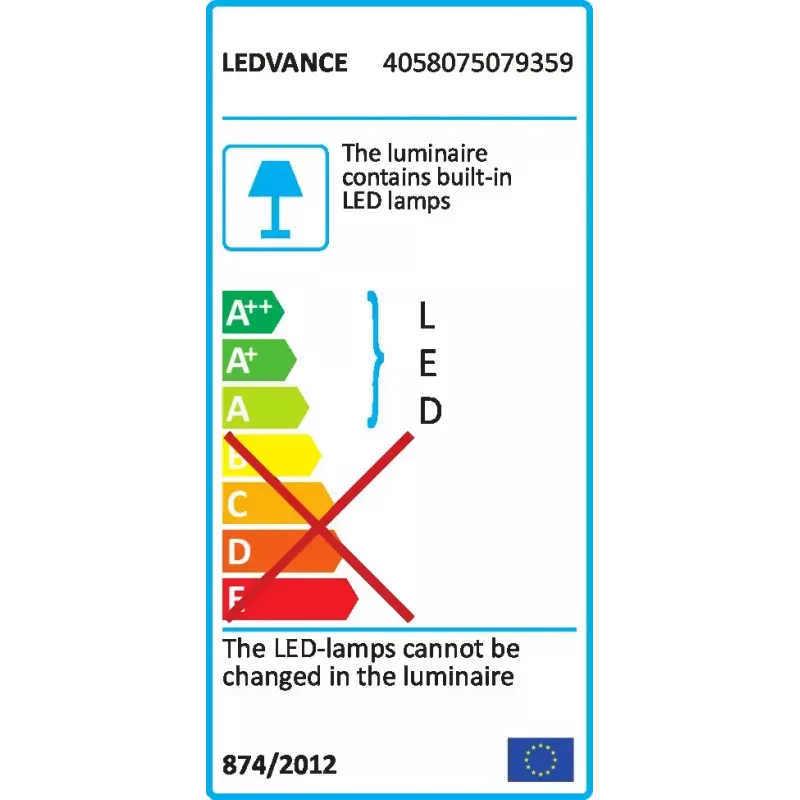 Plafón LEDVANCE DL fina SQ 210 18 W 4000 K WT — cuadrada, 225×225×30 mm, blanco frío