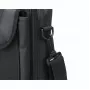 Manhattan Cambridge Maletín para portátil 14,1 pulgadas, diseño Clamshell, Negro, KOSTENGÜNSTIG, compartimento para accesorios, compartimento para documentos en la parte trasera, correa de hombro (extraíble), equivalente a Targus CN313/CN414EU, funda para portátil, tres años de garantía