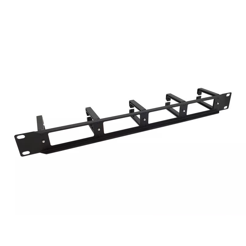 Equip Panel de gestión de cables para montaje en rack de 19 pulgadas, Negro