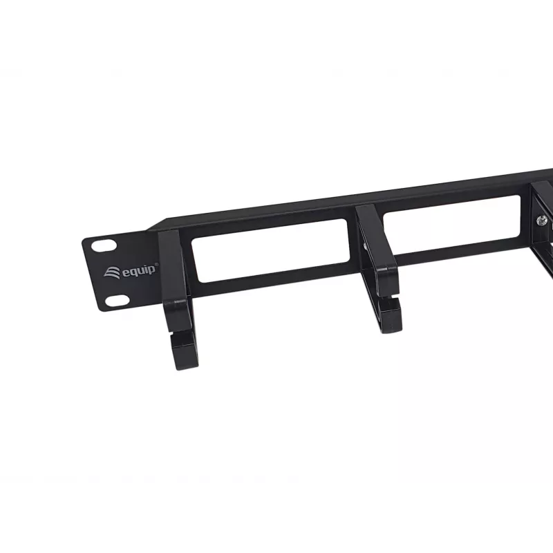 Equip Panel de gestión de cables para montaje en rack de 19 pulgadas, Negro