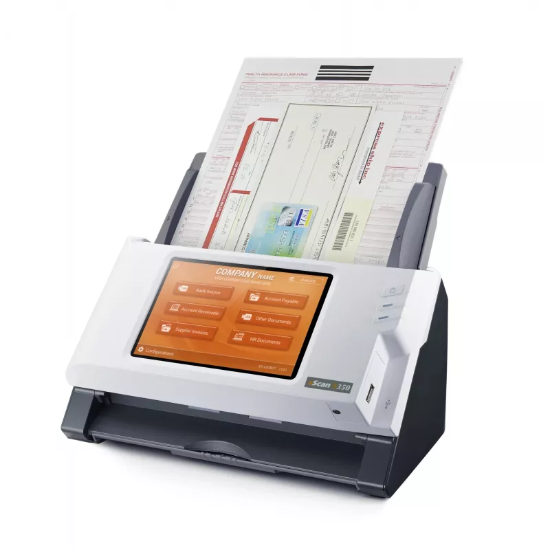 Plustek eScan A350 Enterprise ADF + escáner con alimentación manual 600 x 600 DPI A4 Negro, Blanco