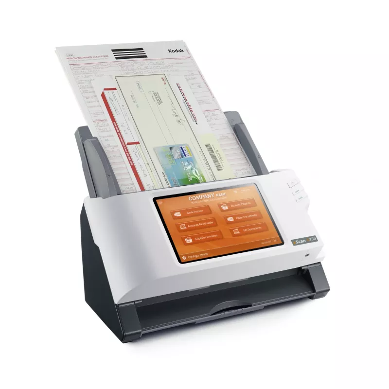 Plustek eScan A350 Enterprise ADF + escáner con alimentación manual 600 x 600 DPI A4 Negro, Blanco