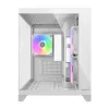 Caja para PC Mini Tower Cougar FV150 ARGB Blanco — Micro-ATX / Mini-ITX, ventana lateral, 2x120mm + 1x120mm ventiladores, bahías de 2,5 pulgadas y 3,5 pulgadas