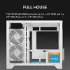 Caja para PC Mini Tower Cougar FV150 ARGB Blanco — Micro-ATX / Mini-ITX, ventana lateral, 2x120mm + 1x120mm ventiladores, bahías de 2,5 pulgadas y 3,5 pulgadas