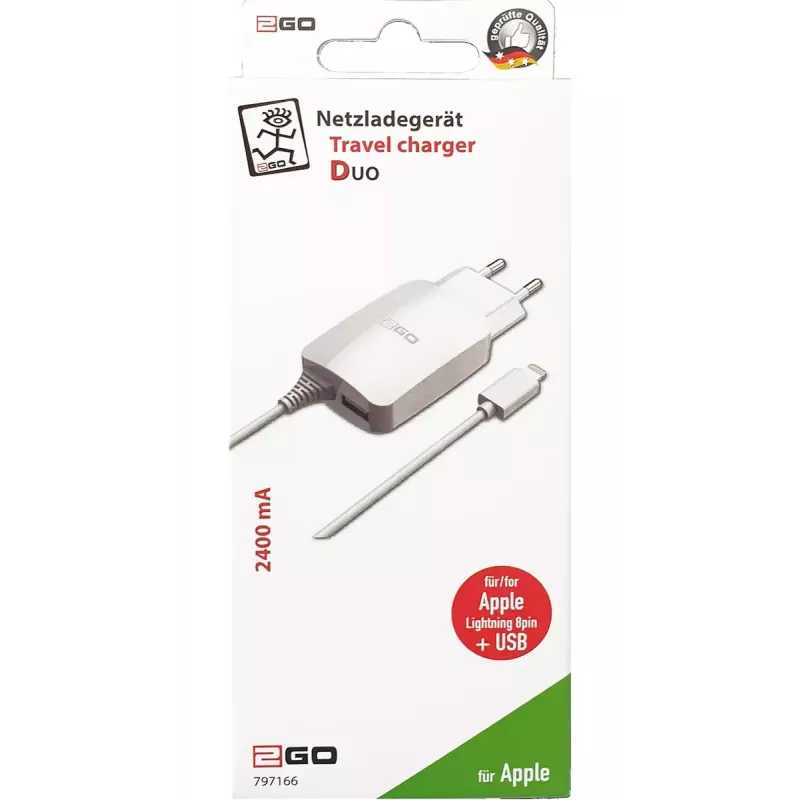 Cargador móvil 2GO 797166 Universal Blanco AC Interior 5V 1,4m