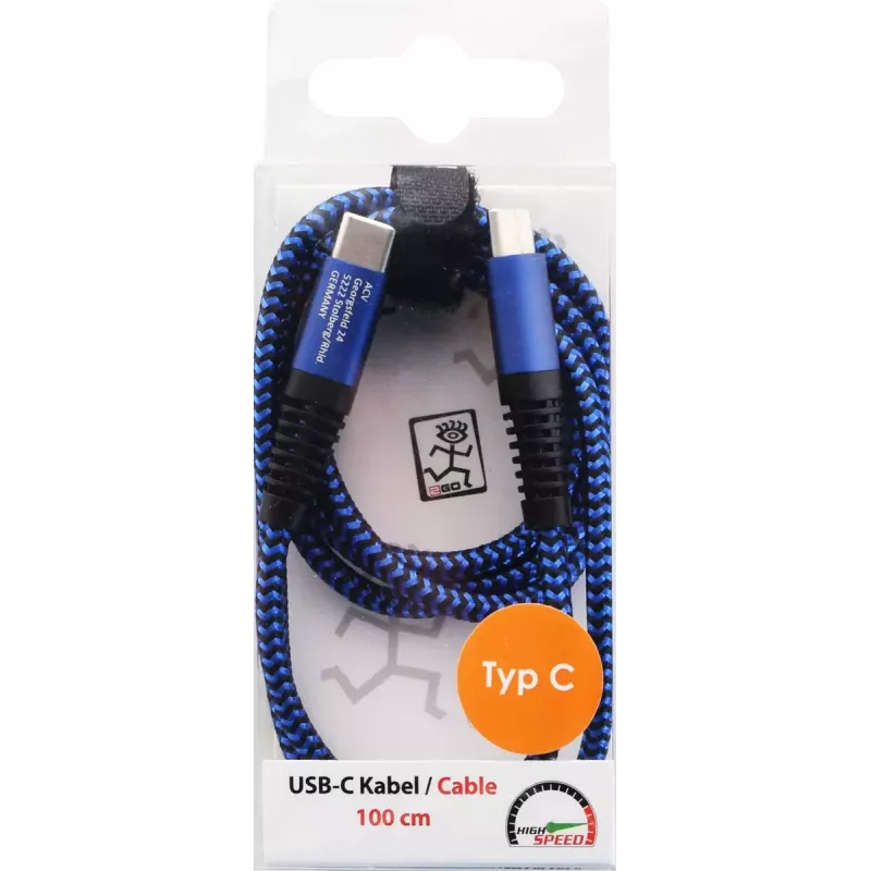 Cable USB 2GO 797194 USB 3.2 Gen 1 1 m USB C Azul