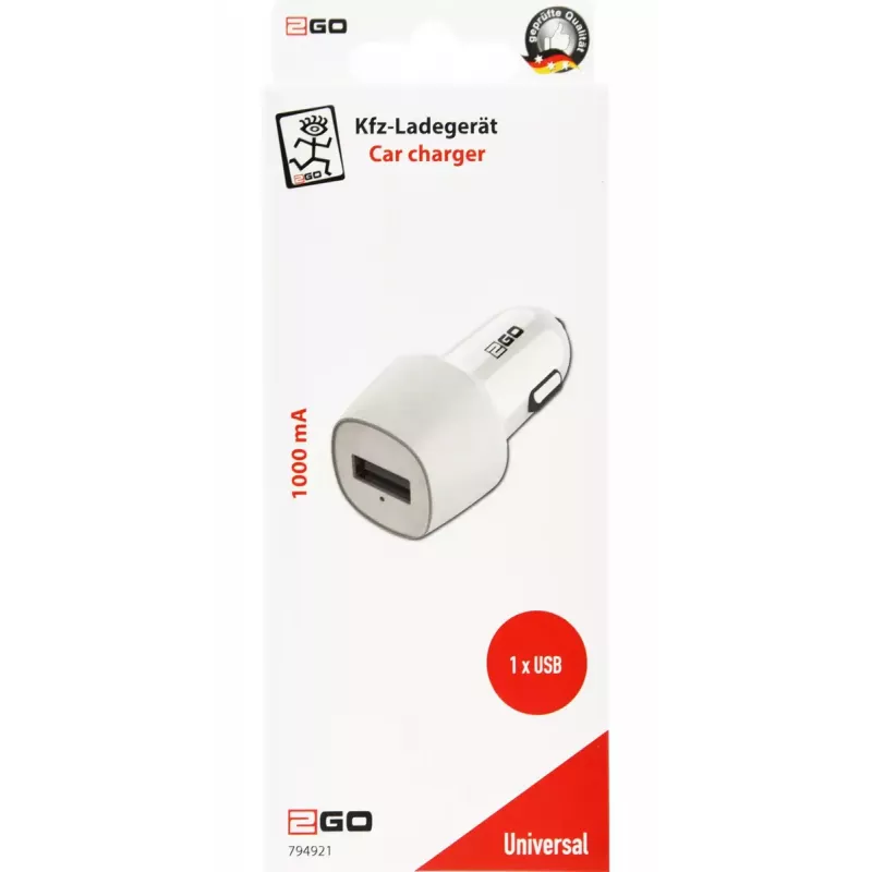 Cargador de dispositivos móvil 2GO 794921 Universal Blanco Mechero de coche