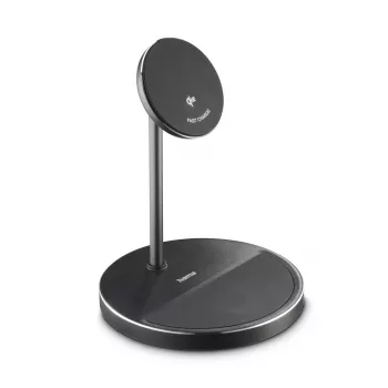 Hama 00201738 cargador para dispositivos móviles auriculares, smartphone negro USB carga inalámbrica función de carga rápida interior