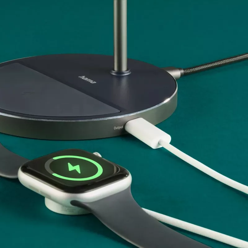 Hama 00201738 cargador para dispositivos móviles auriculares, smartphone negro USB carga inalámbrica función de carga rápida interior