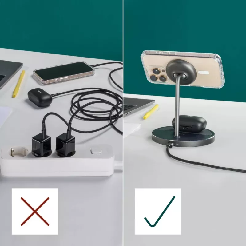 Hama 00201738 cargador para dispositivos móviles auriculares, smartphone negro USB carga inalámbrica función de carga rápida interior