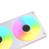 COUGAR Unity240-FB ventilador single-frame 240mm ARGB PWM invertido, 120mm (700–1600 RPM), FDB, blanco